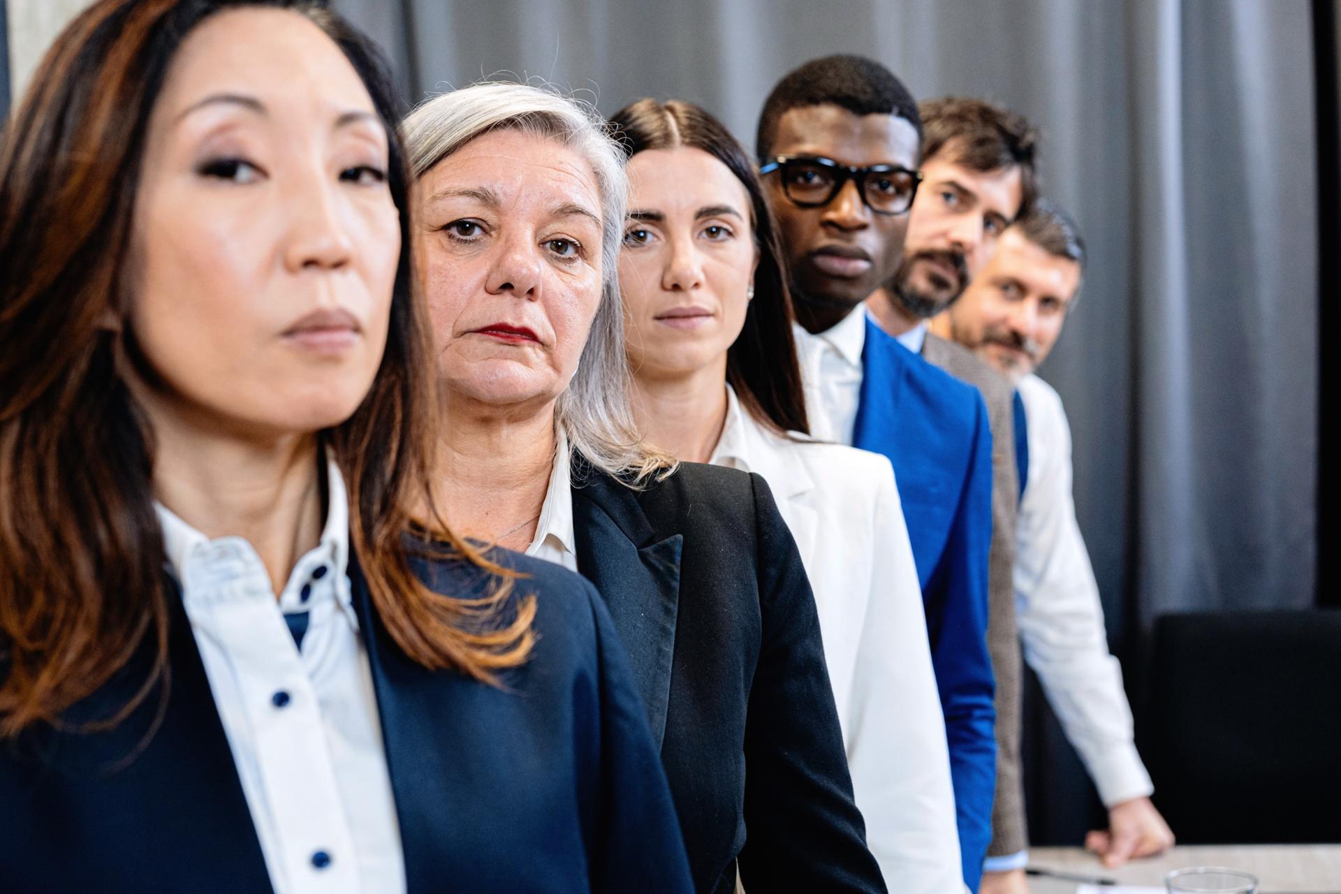 Portrait of a multigenerational, multicultural professional business team